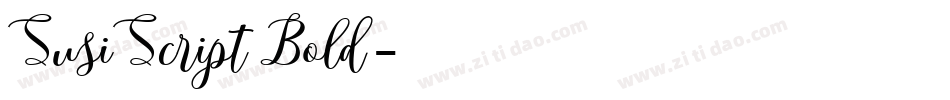 SusiScript Bold字体转换